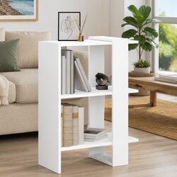 Concise White Freestanding Bookshelf for Organized Spaces