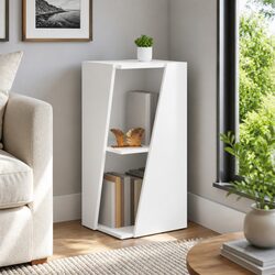 33 x 32 x 70.5 cm White Side Shelf - Simple and Effective
