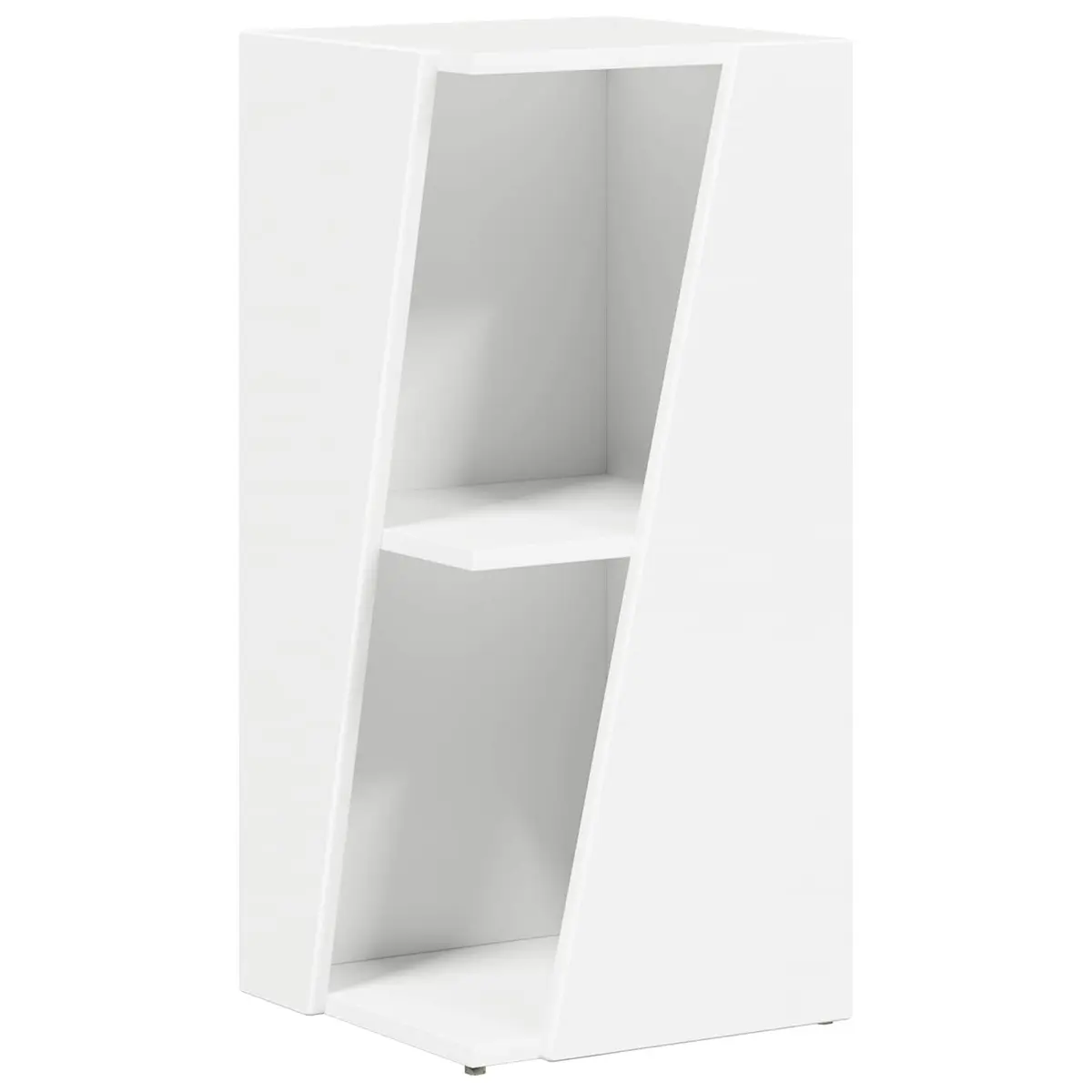 Side Shelf White 33 x 32 x 70.5 cm Engineered Wood Free-standing Bookcase