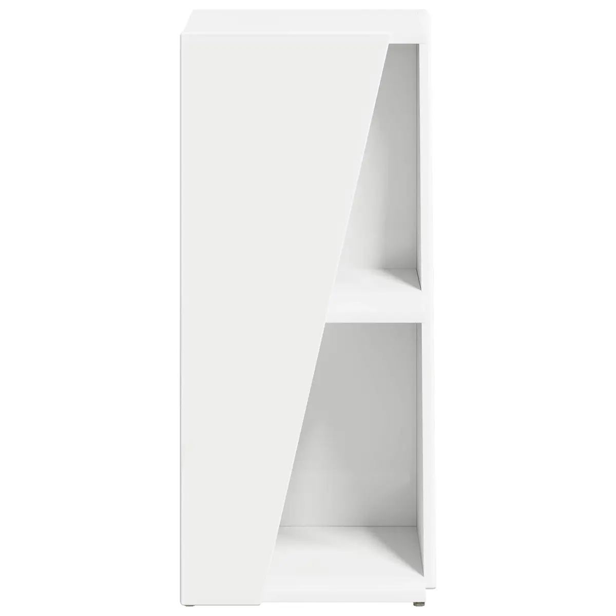 Side Shelf White 33 x 32 x 70.5 cm Engineered Wood Free-standing Bookcase