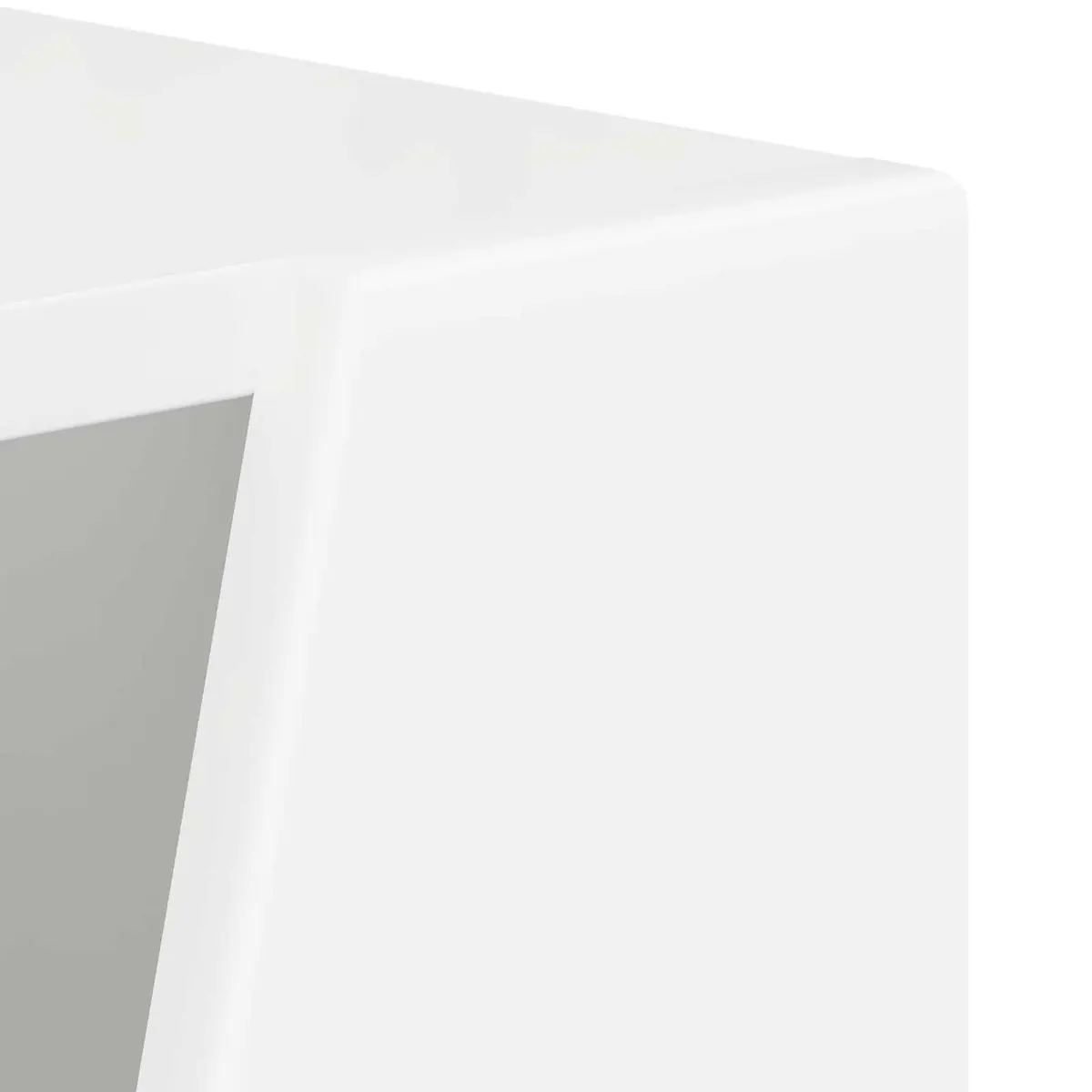 Side Shelf White 33 x 32 x 70.5 cm Engineered Wood Free-standing Bookcase