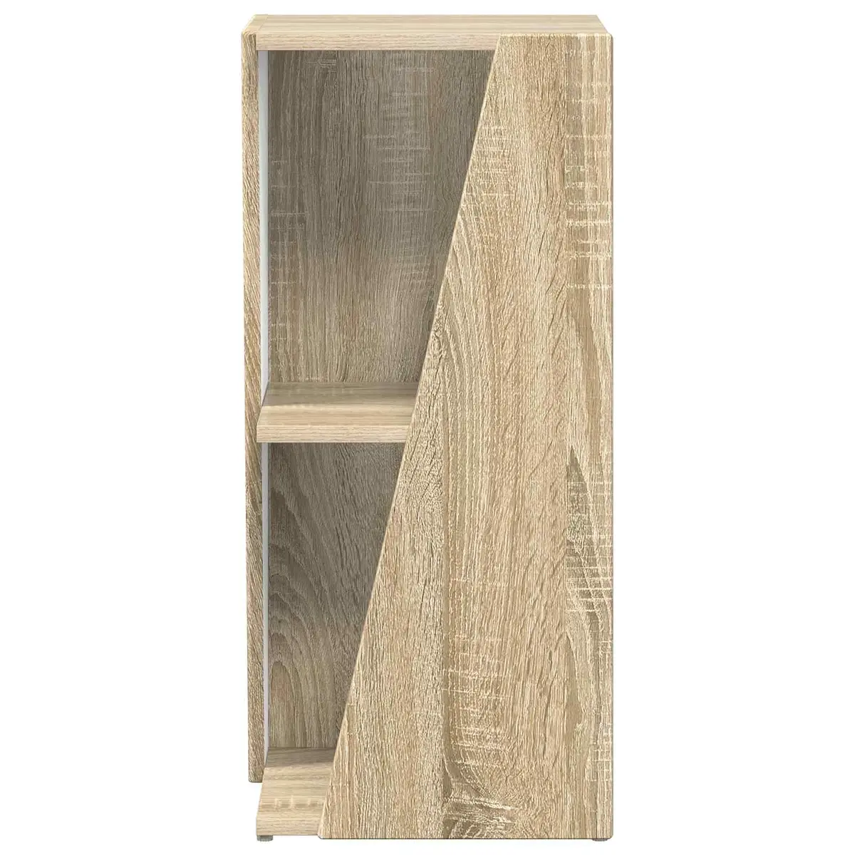 Side Shelf Standing Bookcase Storage Unit Brown Engineered Wood 33x32x70.5cm