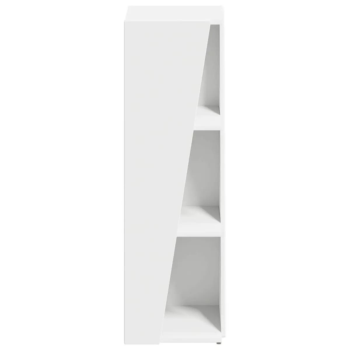 White Side Shelf Standing Bookcase Storage Display Unit Modern Design