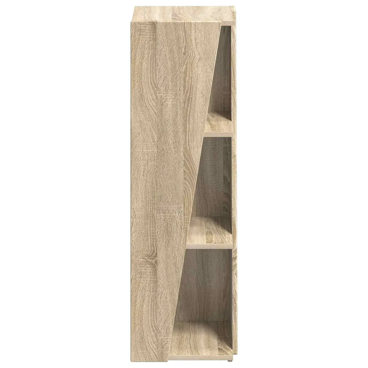 Side Shelf Standing Bookcase Storage Unit Brown Engineered Wood 33 x 32 x 100.5