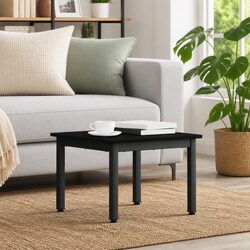 Compact Black Oak Coffee Table - Modern and Minimalist