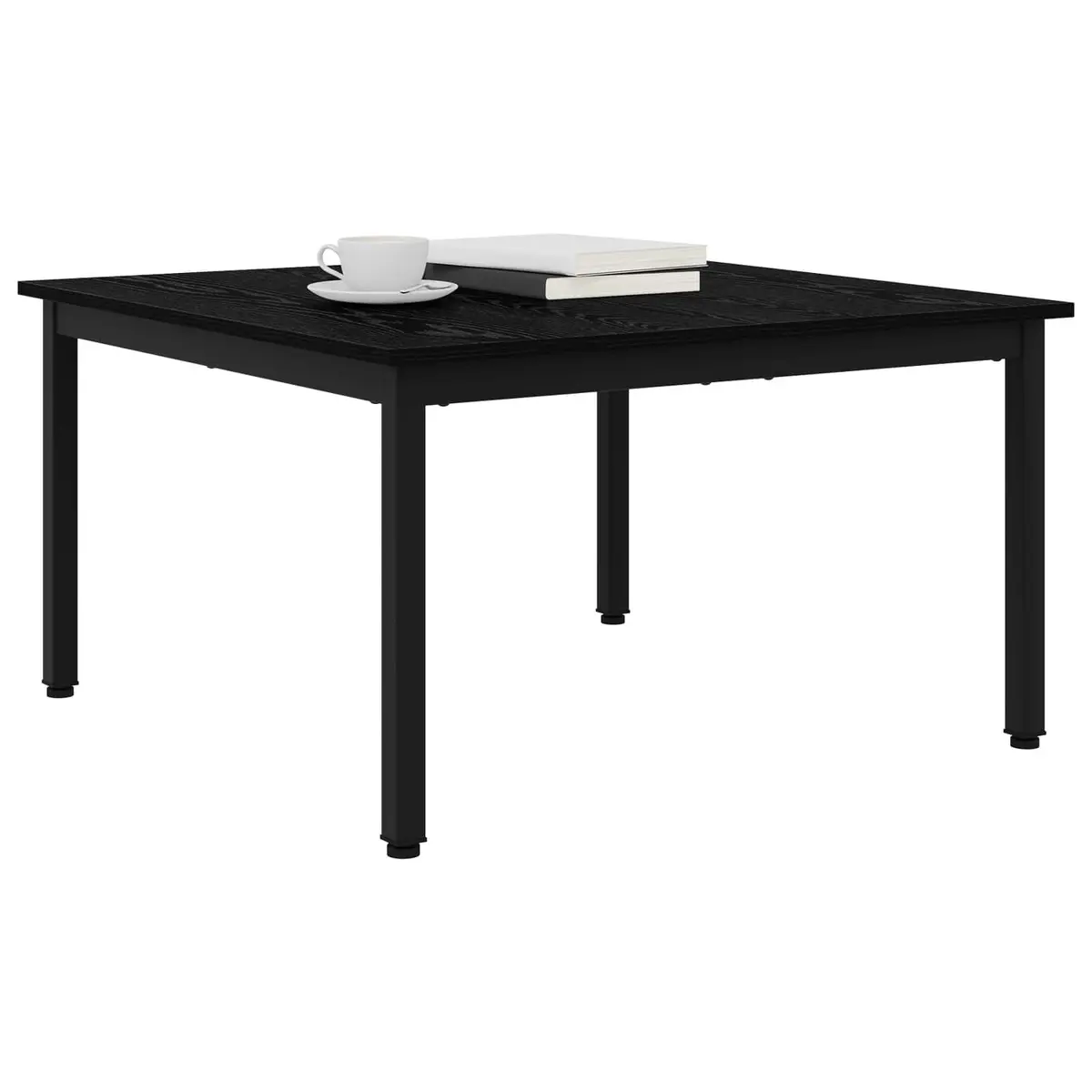 Coffee Table Black 80 x 80 x 45 cm Modern Minimalist Engineered Wood