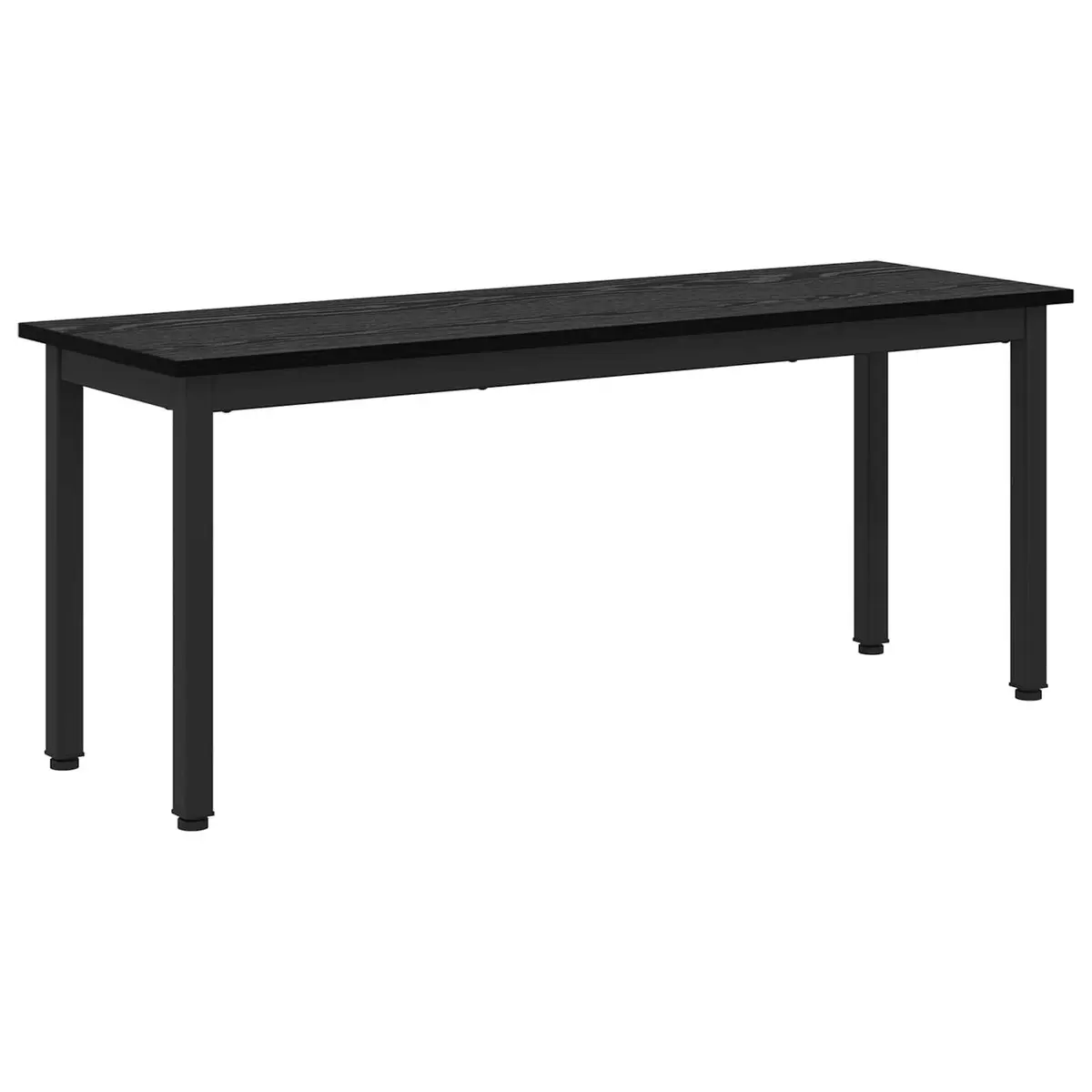 Dining Bench Black Engineered Wood Rectangle Modern Seating Living Room