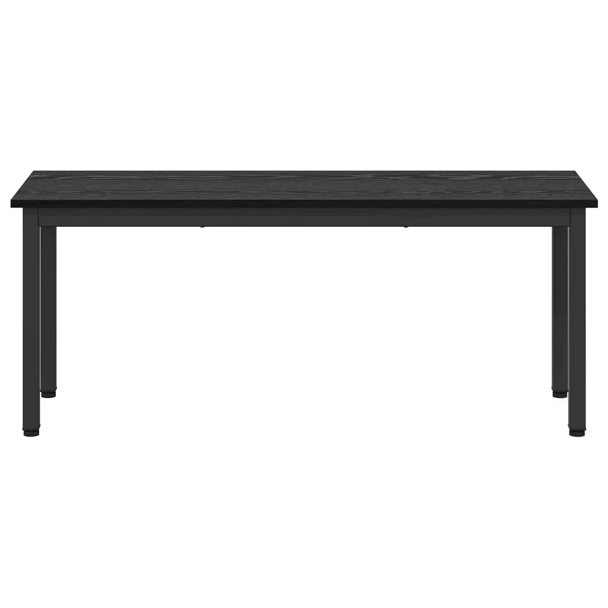 Dining Bench Black Engineered Wood Rectangle Modern Seating Living Room