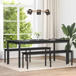 Compact Black Dining Bench for Modern Homes
