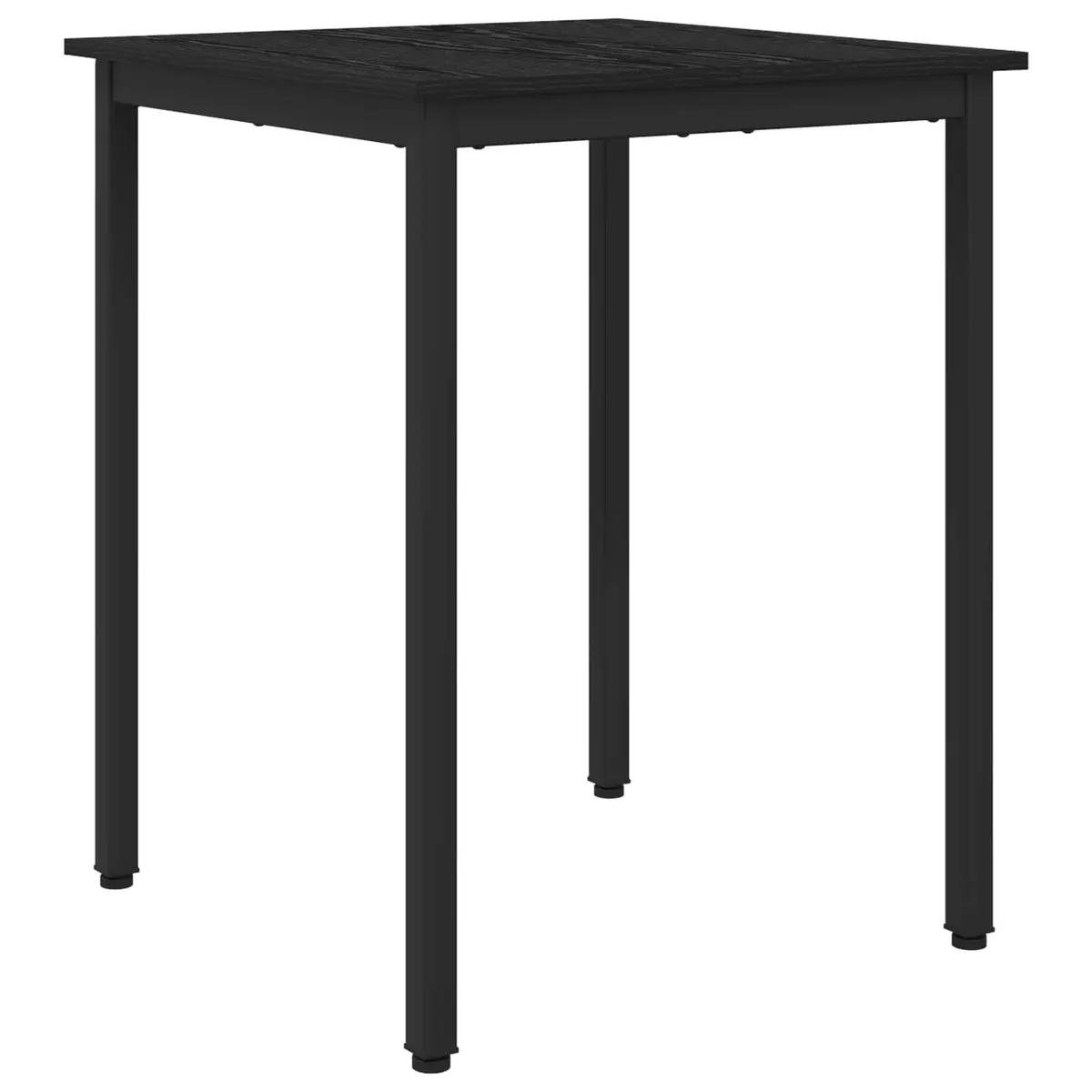 Dining Table Black 60x60x75 cm Engineered Wood Surface Metal Frame