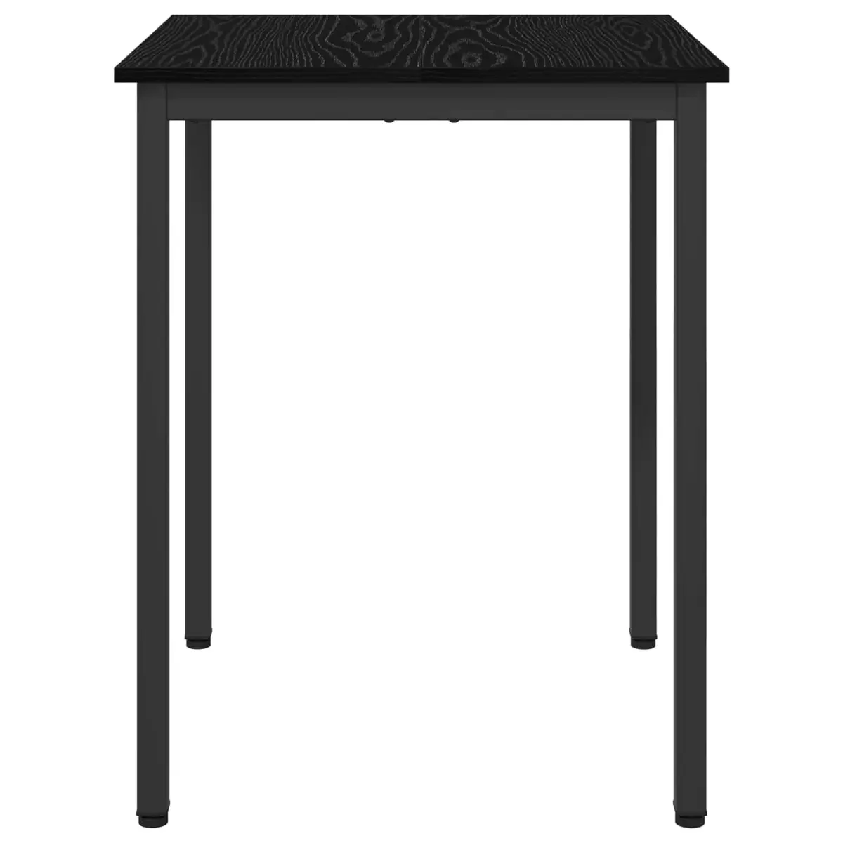 Dining Table Black 60x60x75 cm Engineered Wood Surface Metal Frame