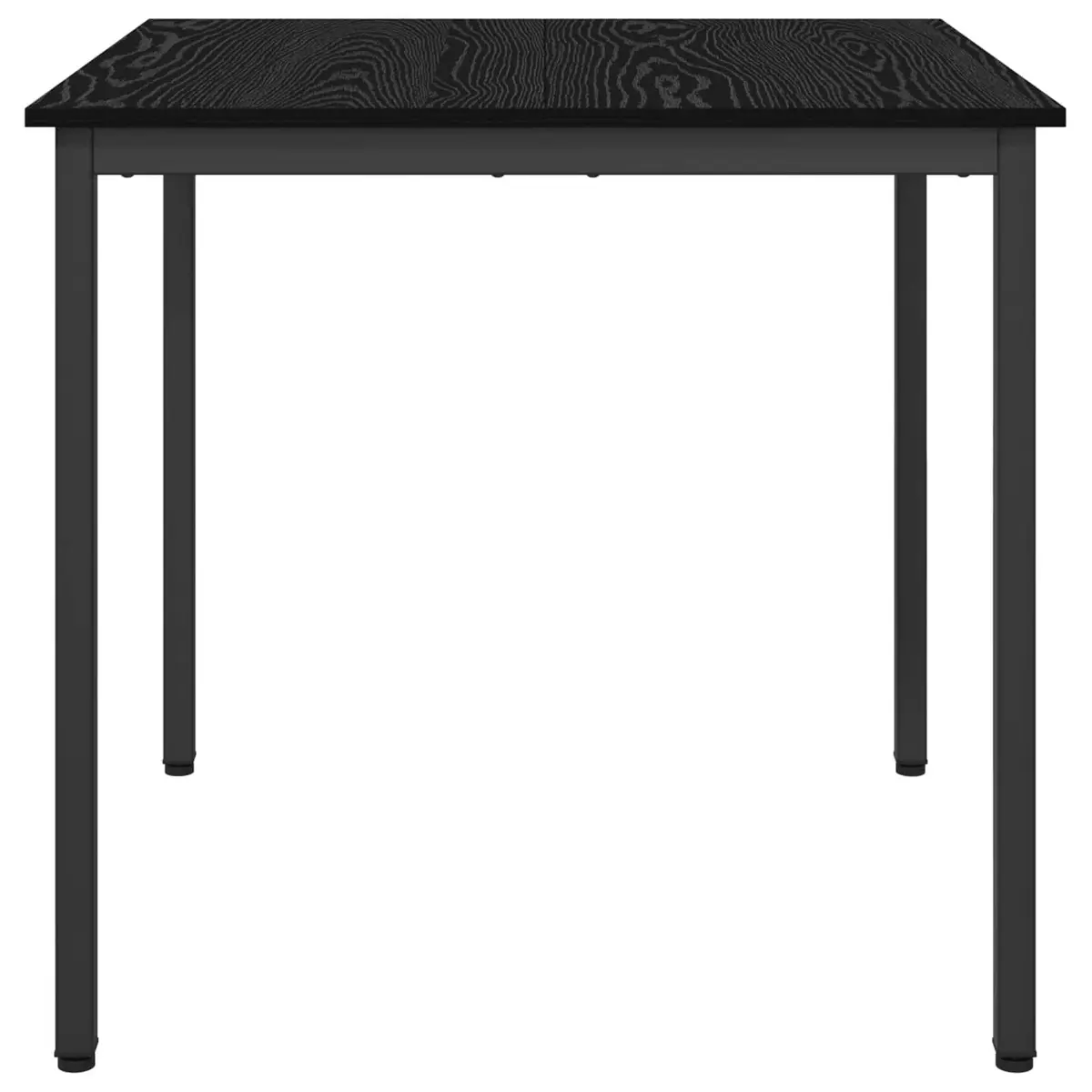 Dining Table Black 80x80x75cm Engineered Wood Surface Metal Frame