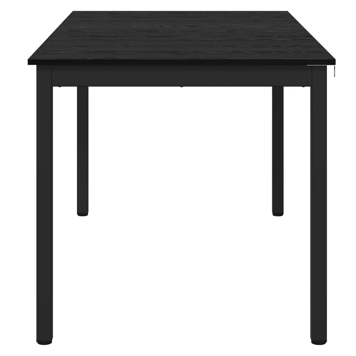 Dining Table Black 140x80x75cm Rectangular Modern Metal Frame