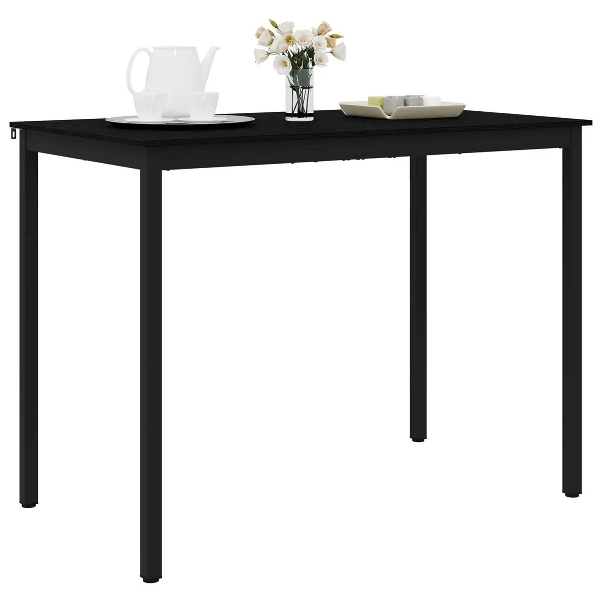 Standing Bar Table Rectangular Kitchen Dining Room Furniture Modern Design Black