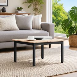 Coffee Table Modern Design Solid Pine Wood Brown 60 x 60 x 36 cm Square