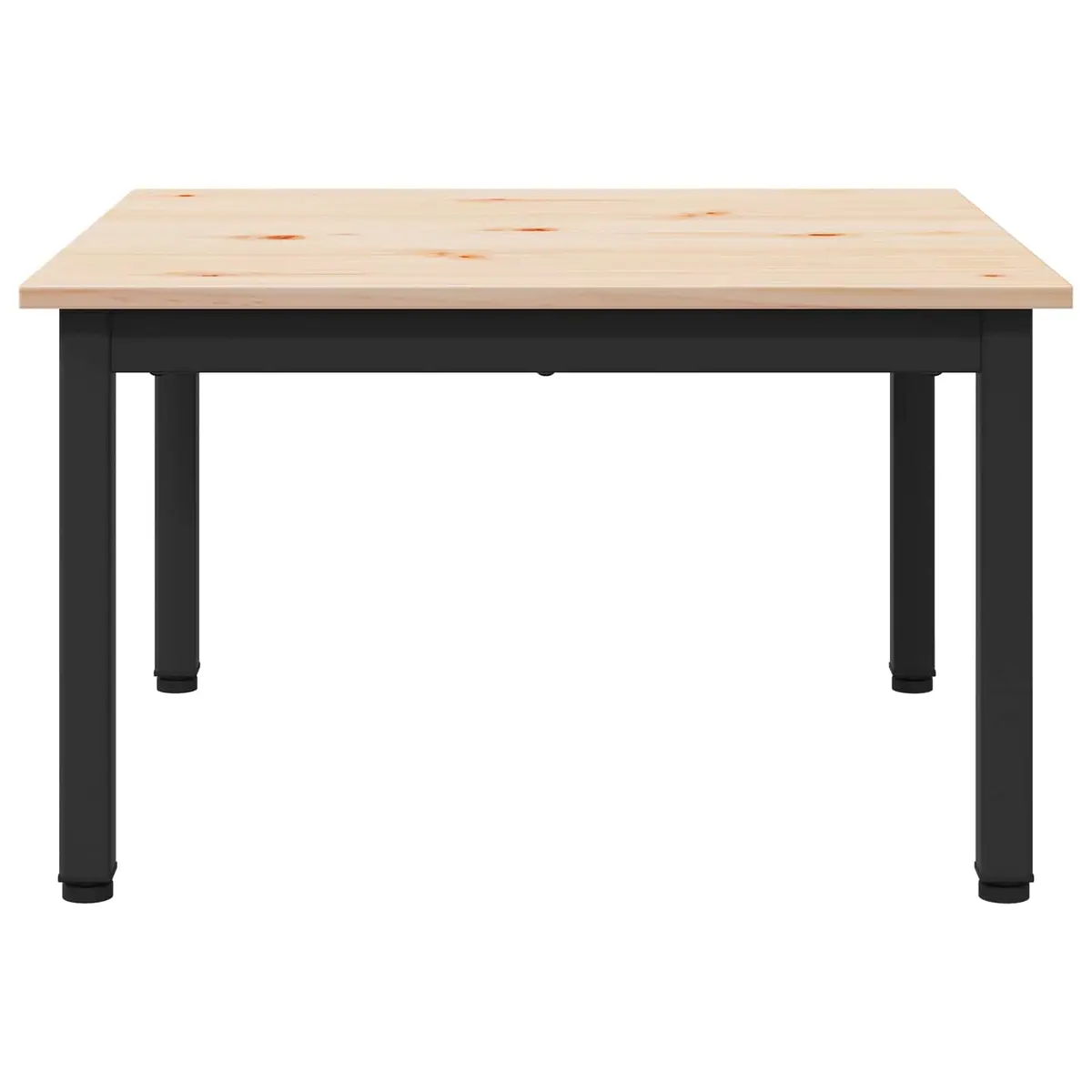 Coffee Table Modern Design Solid Pine Wood Brown 60 x 60 x 36 cm Square