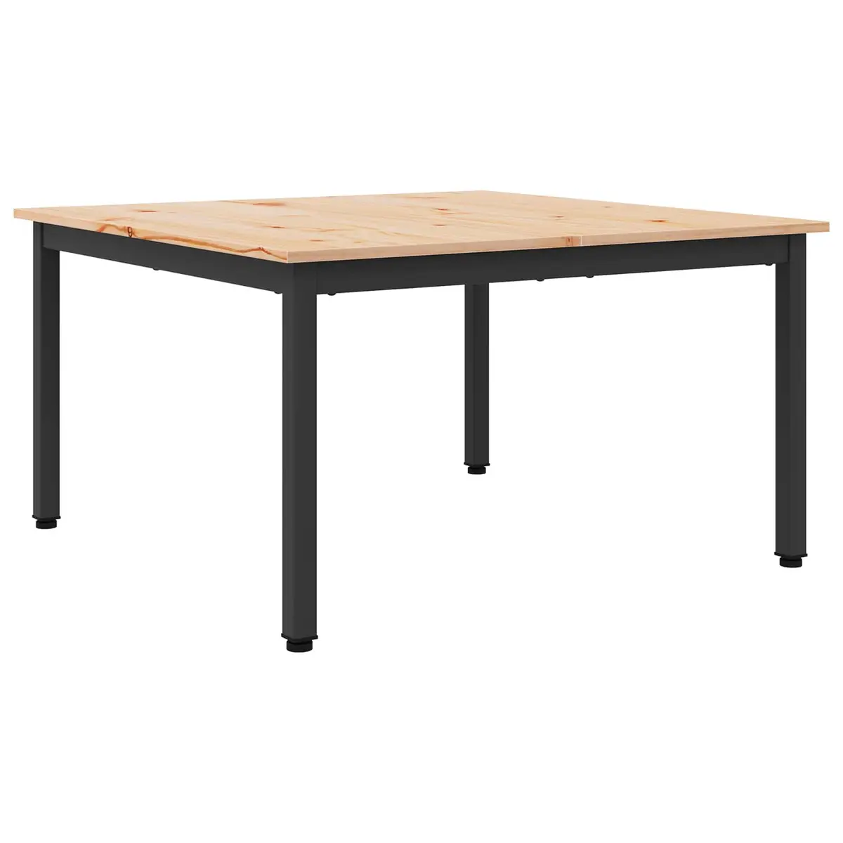 Coffee Table Modern Solid Pine Wood Brown 80x80x45cm Living Room Accent