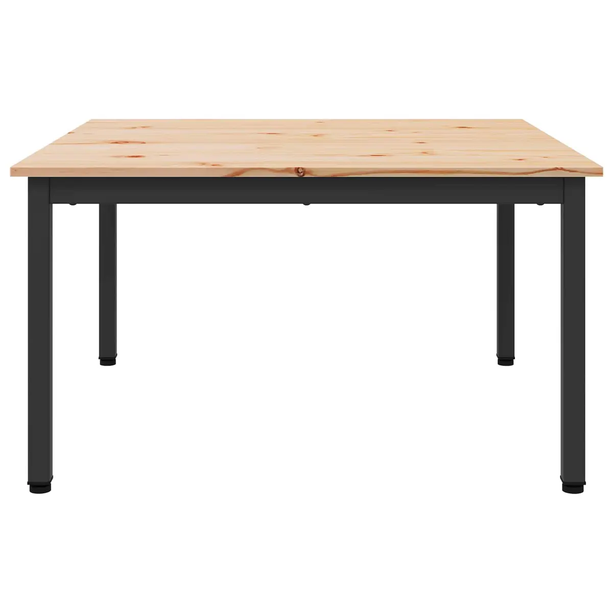 Coffee Table Modern Solid Pine Wood Brown 80x80x45cm Living Room Accent