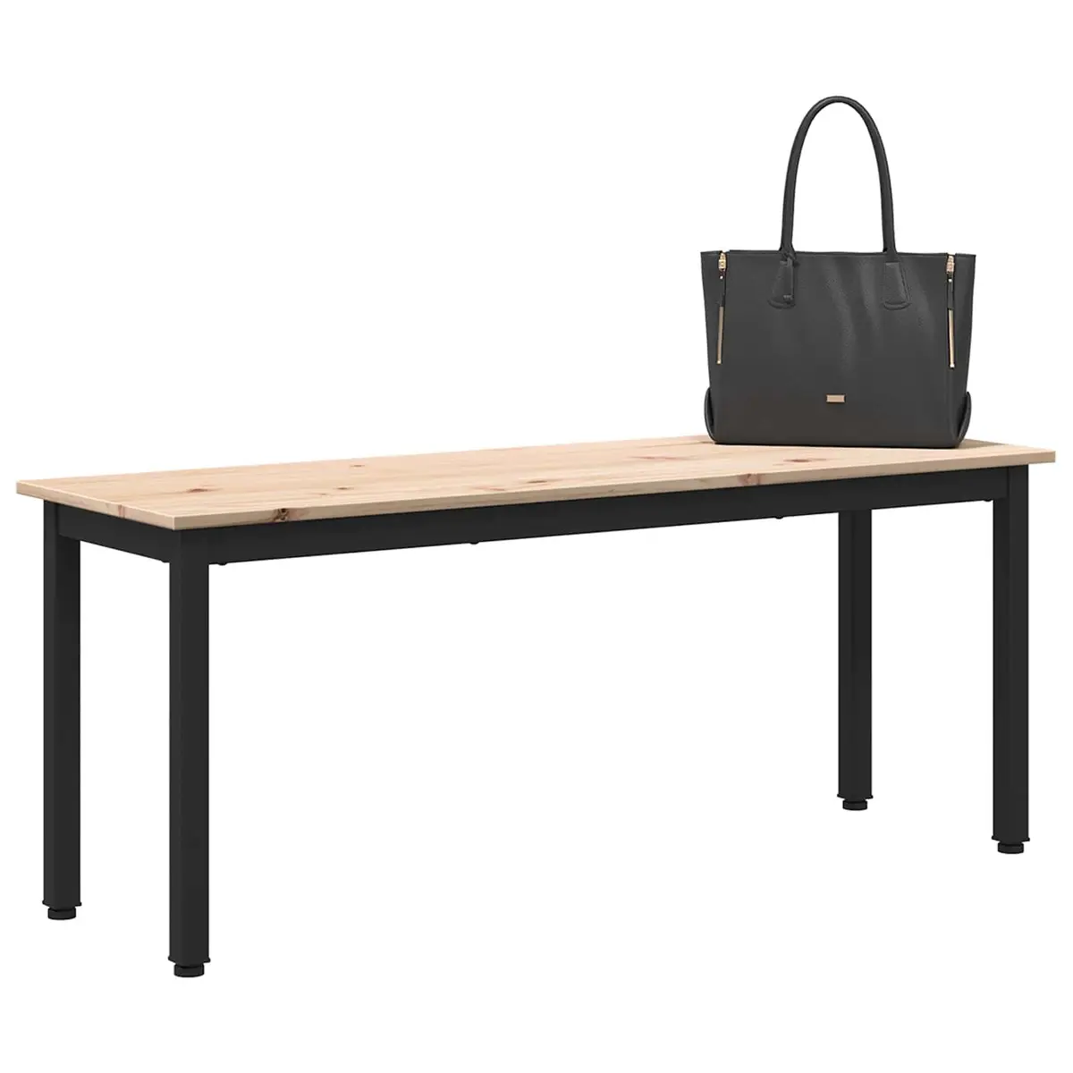 Solid Pine Wood Bench Natural Brown 110x35x45cm Dining Patio Entryway Seating