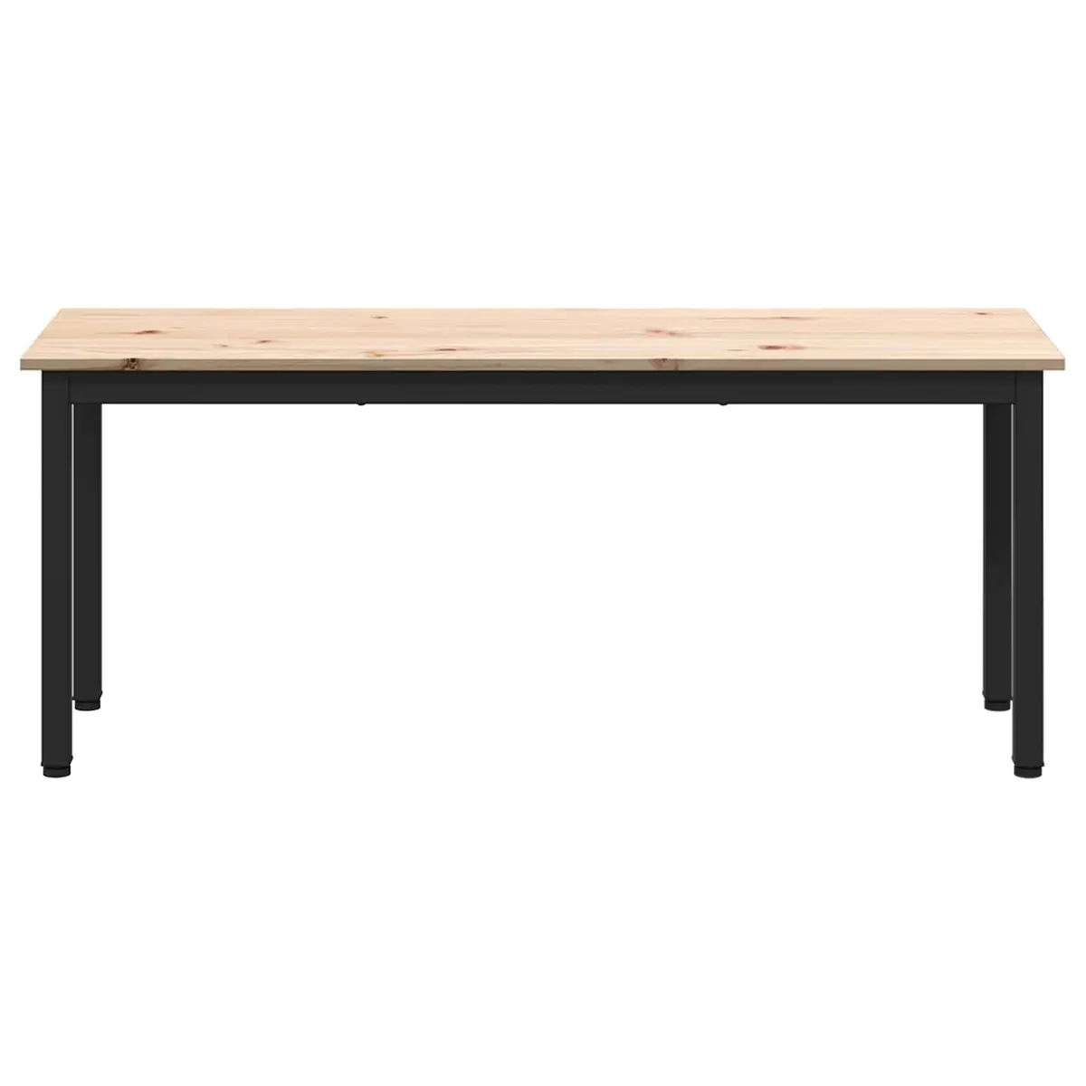 Solid Pine Wood Bench Natural Brown 110x35x45cm Dining Patio Entryway Seating