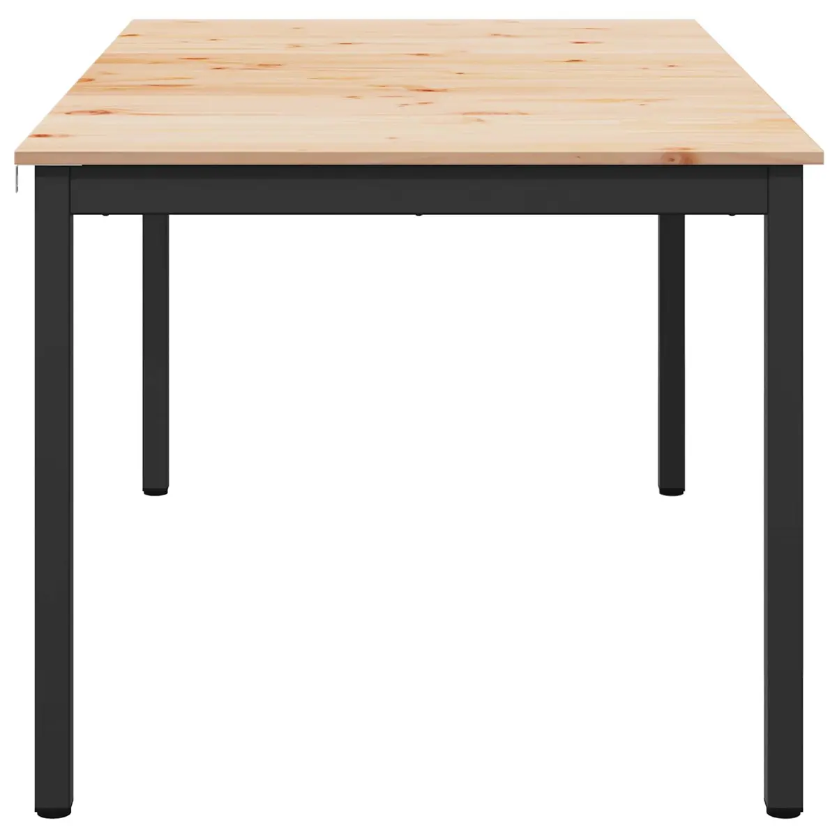 Dining Table Brown 140x80x75cm Solid Pine Wood Kitchen Room Furniture