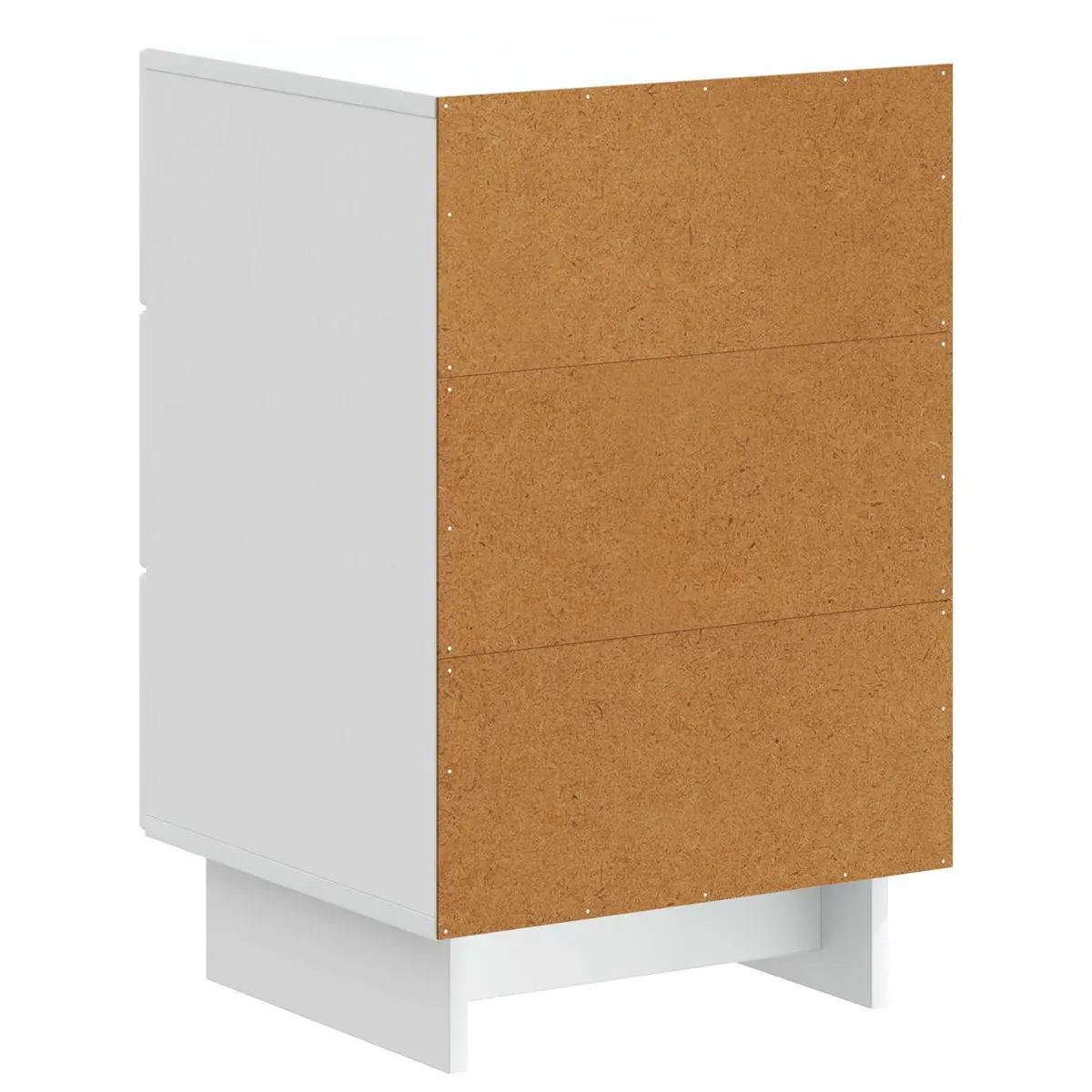 Bedside Cabinet Engineered Wood White 43x41x66.5cm Smooth Sliding Drawers Modern Storage