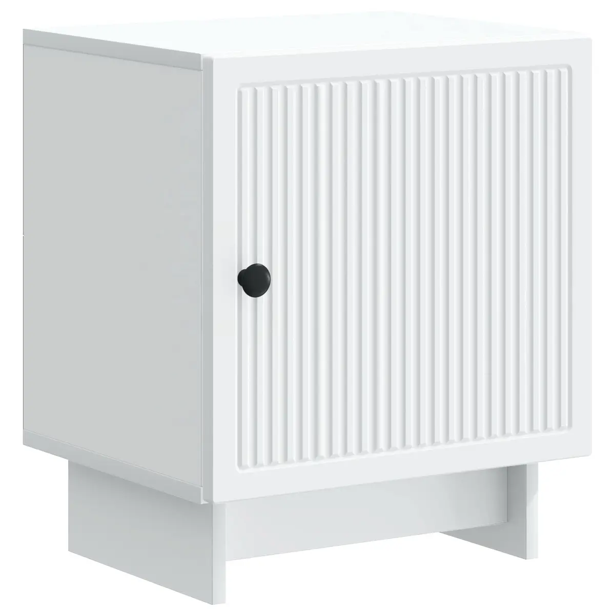Bedside Cabinet Compact White Engineered Wood with Multiple Drawers for Organized Storage