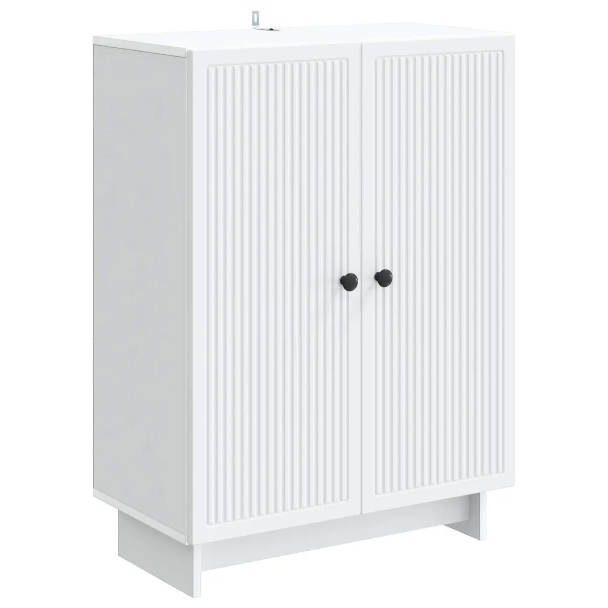 Sideboard White 66 x 34.5 x 90 cm Vintage Style Engineered Wood Storage Cabinet