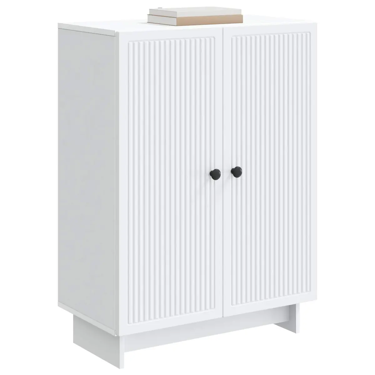 Sideboard White 66 x 34.5 x 90 cm Vintage Style Engineered Wood Storage Cabinet