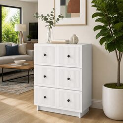 Compact White Drawer Cabinet for Efficient Storage