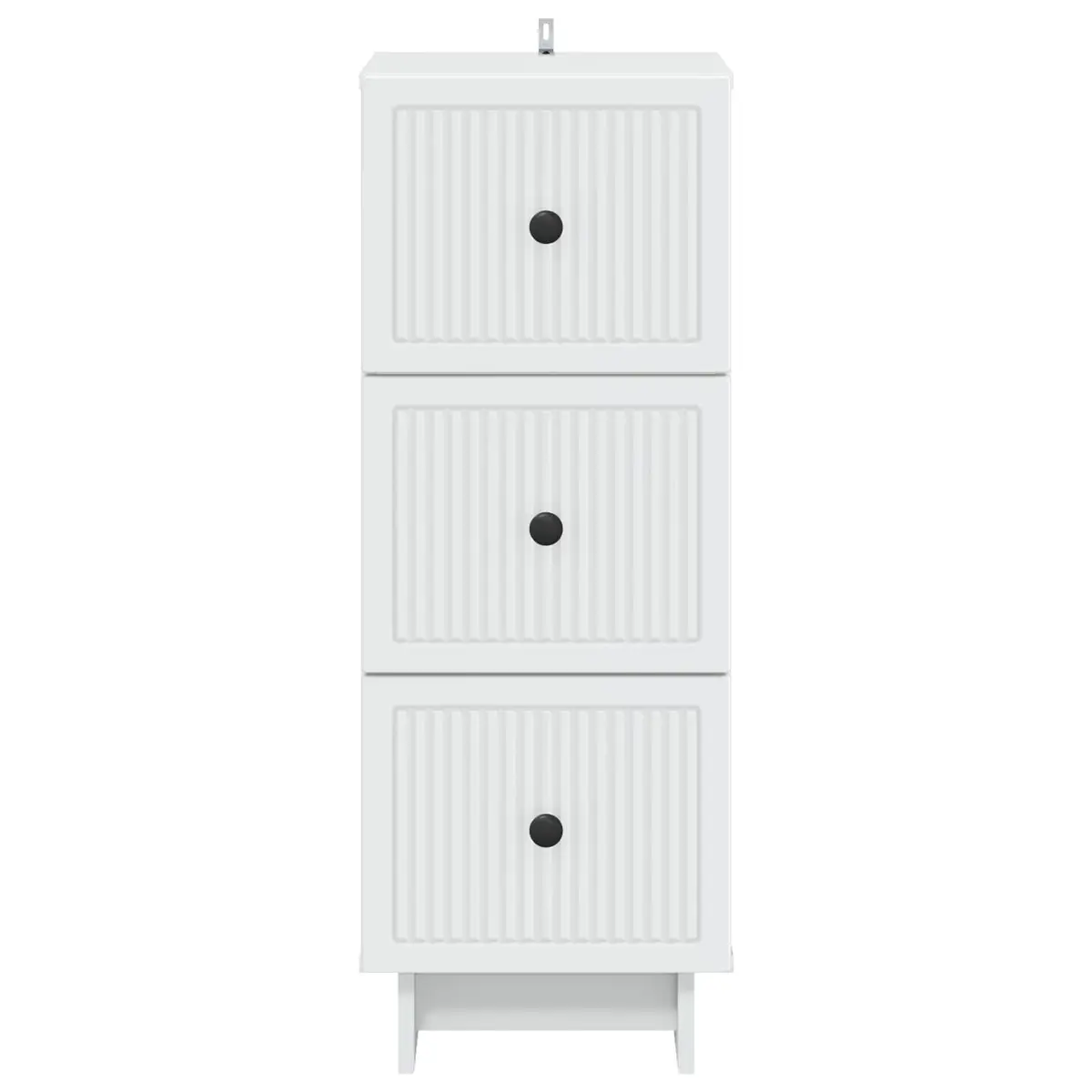 Drawer Cabinet White Engineered Wood 33 x 34.5 x 90 cm Vintage Styling for Living Areas and Bedroom Storage
