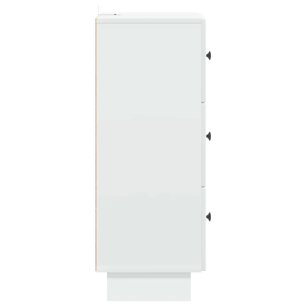 Drawer Cabinet White Engineered Wood 33 x 34.5 x 90 cm Vintage Styling for Living Areas and Bedroom Storage