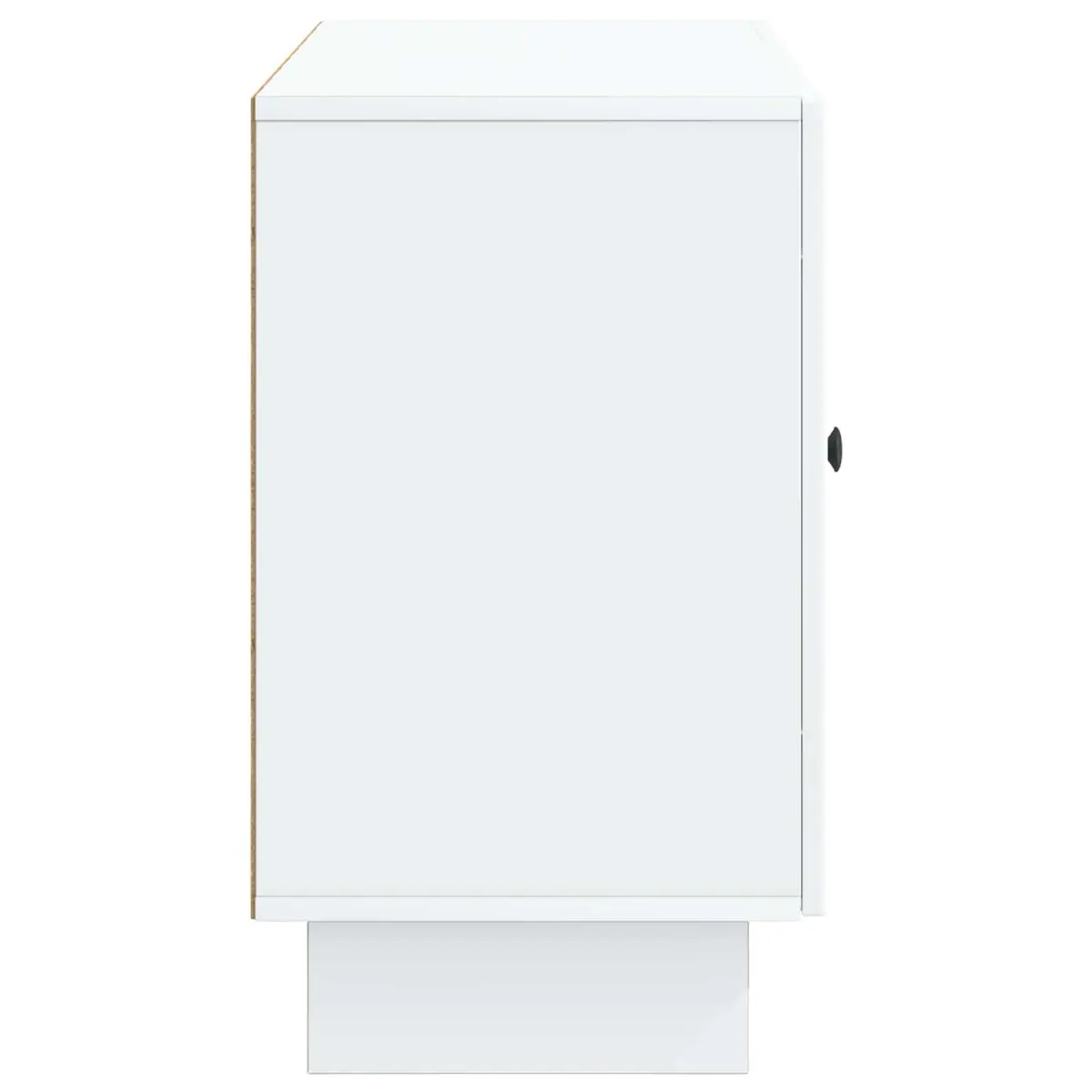 Sideboard White Engineered Wood Modern Storage Cabinet with Drawers Shelves Swing Doors