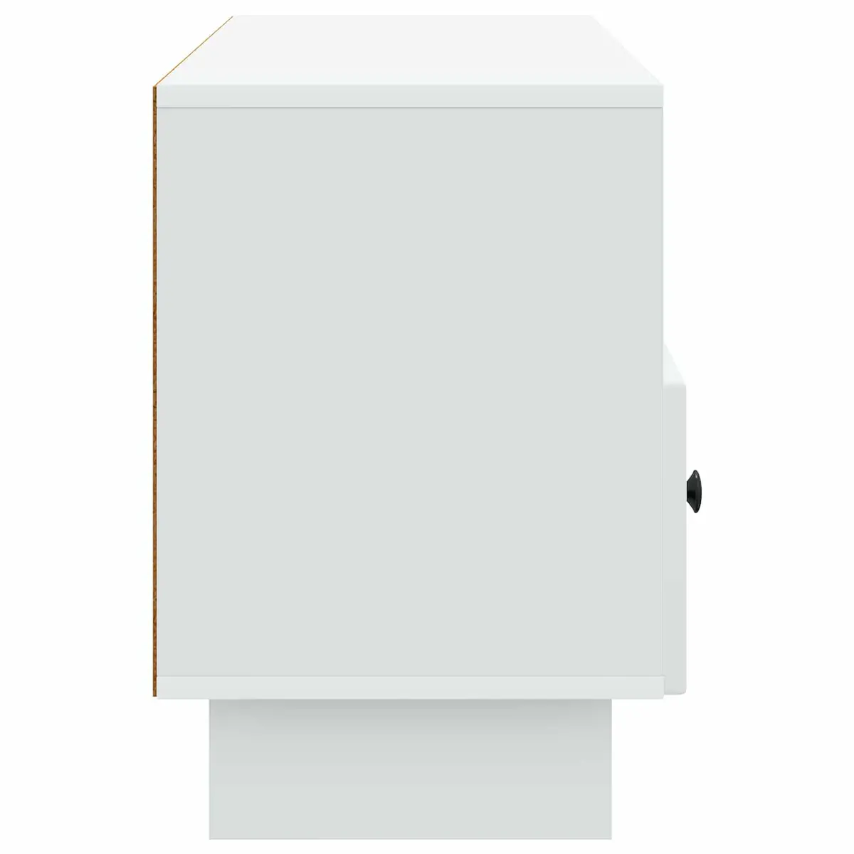 TV Cabinet White Modern Engineered Wood Storage Unit with Drawer