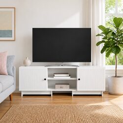 Your Cozy Home Needs This Vintage White TV Cabinet