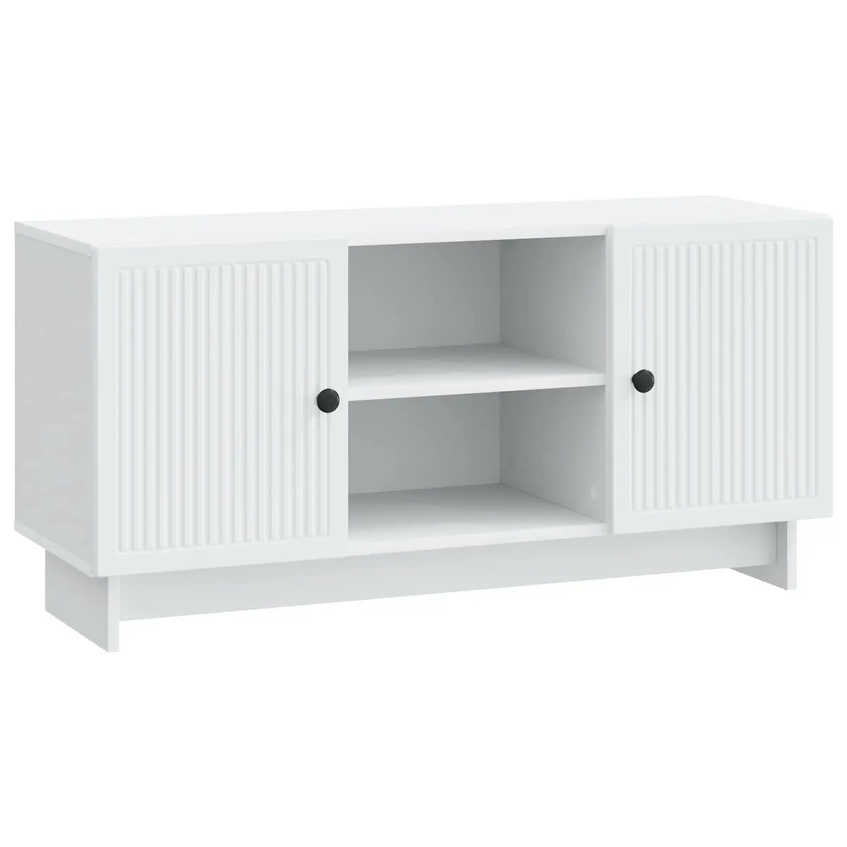TV Cabinet White 102 x 34.5 x 50 cm Engineered Wood Adjustable Shelves