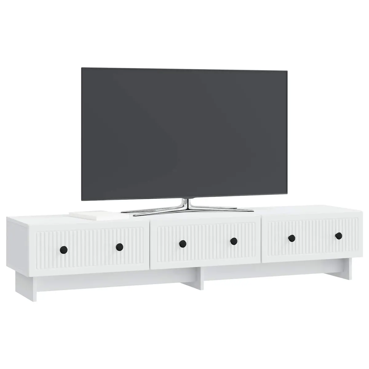 TV Cabinet White 147 x 34.5 x 30 cm Engineered Wood Multifunctional Storage