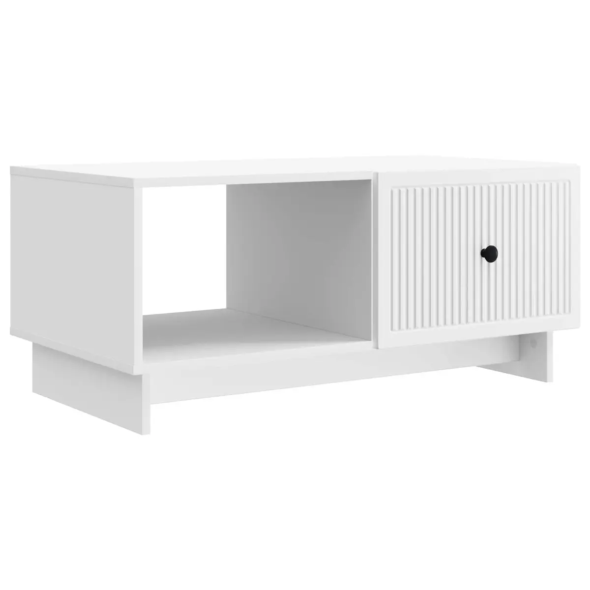 Coffee Table White Rectangular 90 x 50 Storage Accent Furniture