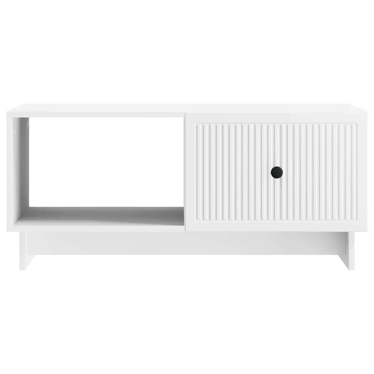 Coffee Table White Rectangular 90 x 50 Storage Accent Furniture