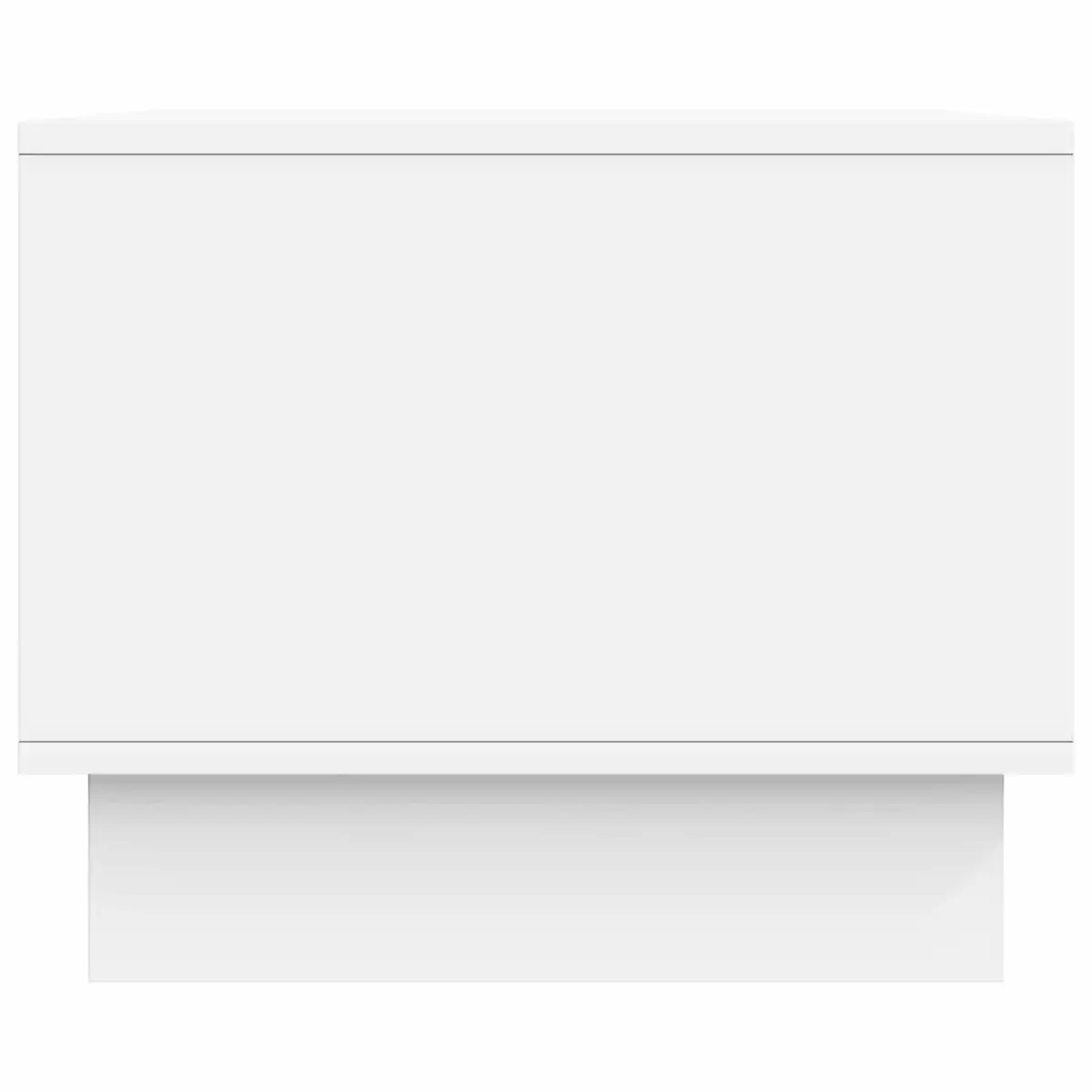 Coffee Table White Rectangular 90 x 50 Storage Accent Furniture