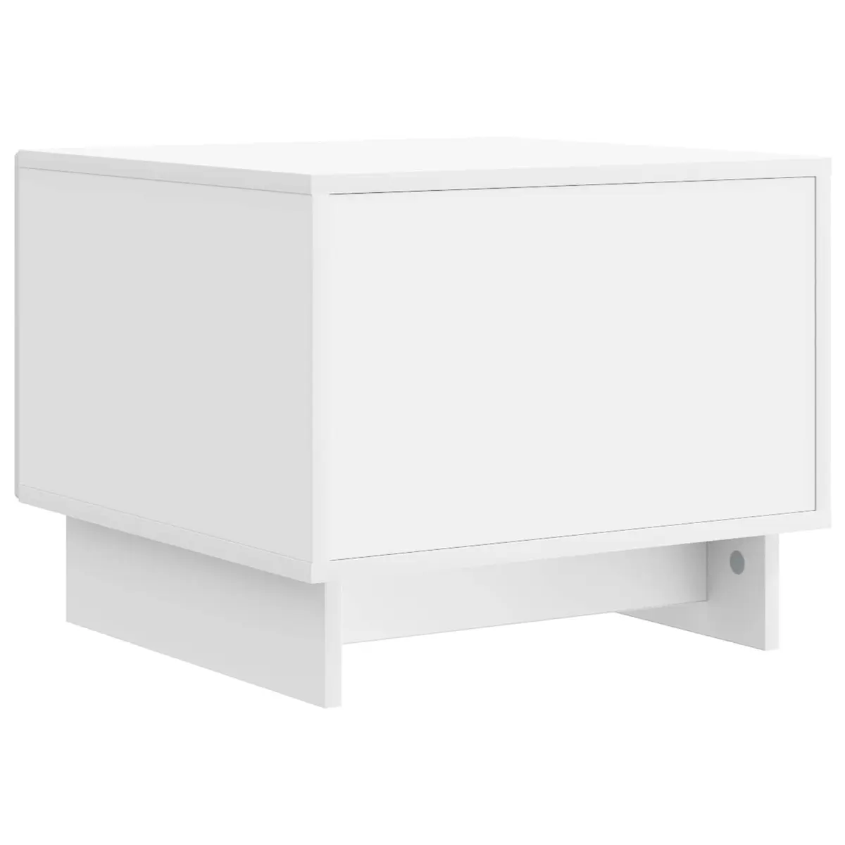 Coffee Table White 49x50x40cm Modern with Drawer