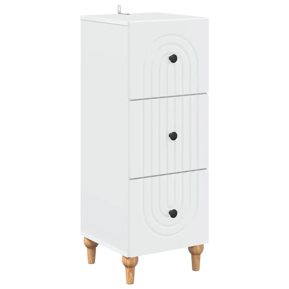 Drawer Storage Cabinet White 33 x 34.5 x 90 cm Engineered Wood Furniture