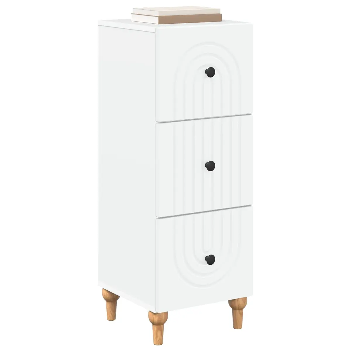Drawer Storage Cabinet White 33 x 34.5 x 90 cm Engineered Wood Furniture