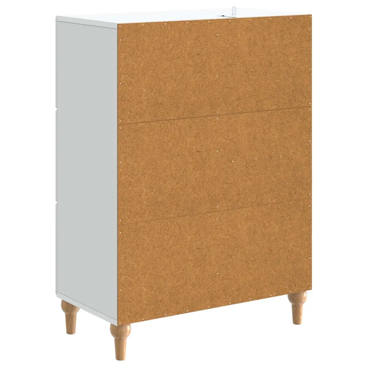Sideboard White 66 x 34.5 x 90 cm Engineered Wood Storage Cabinet for Lounge Dining Room