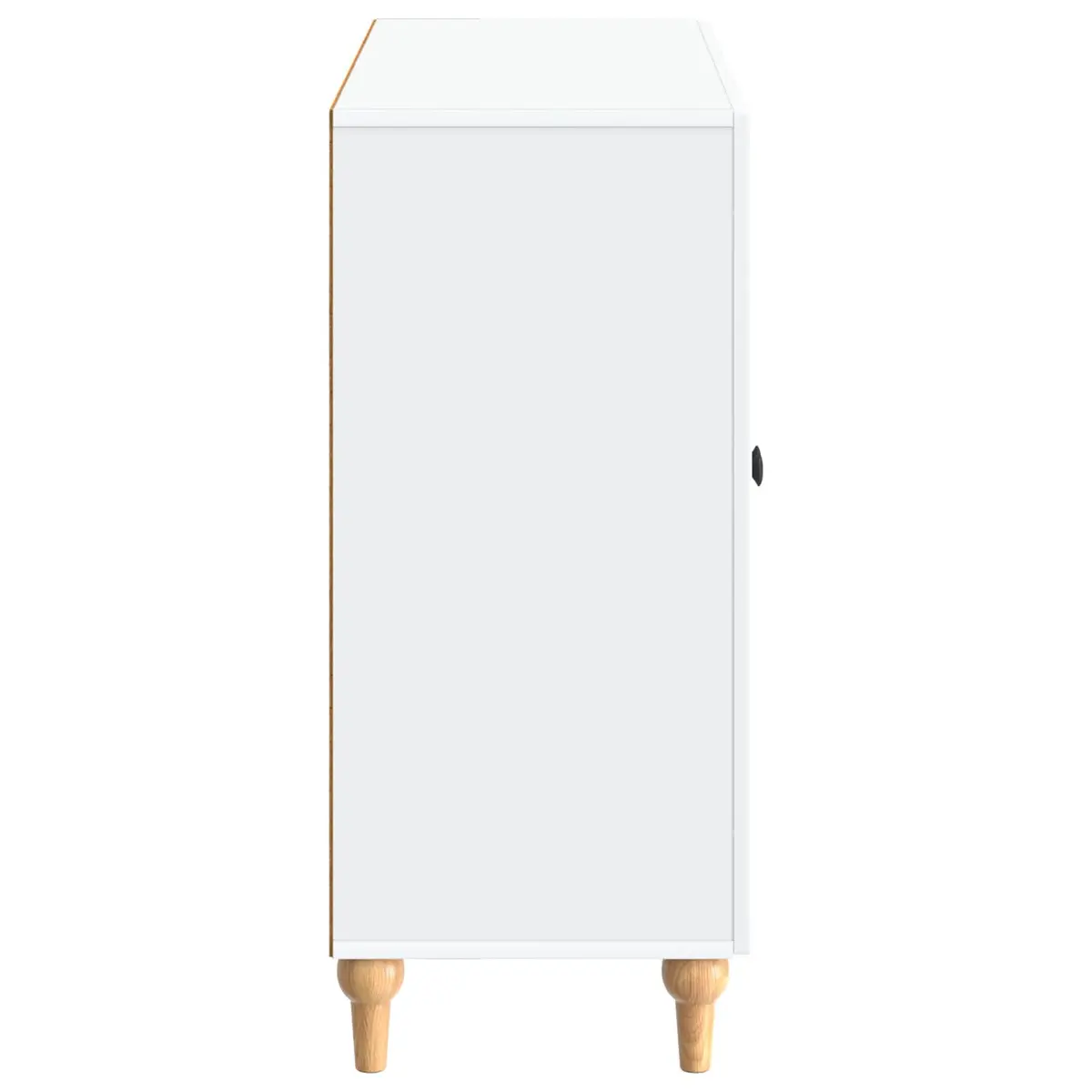Sideboard Cabinet White Engineered Wood 89x34.5x80cm 90 Degree Swing Hinge Doors Internal Utility Shelves