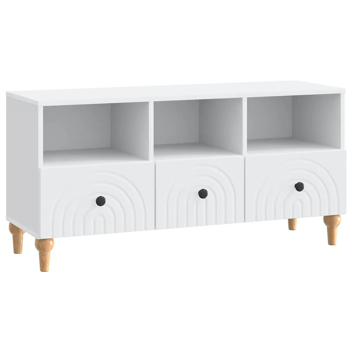 White TV Cabinet with Ample Storage