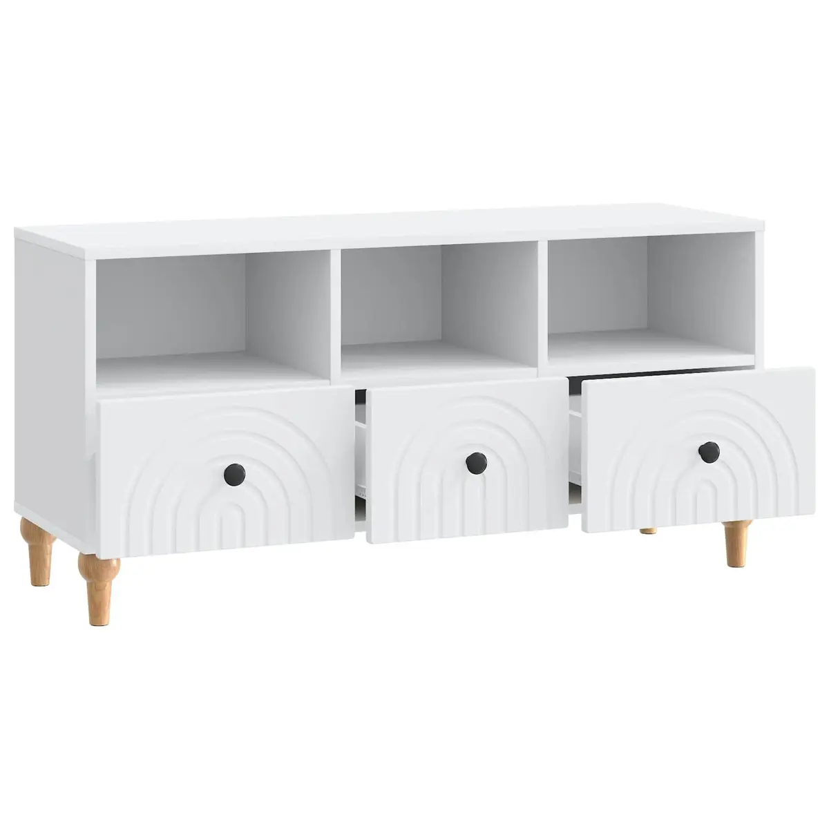 White TV Cabinet with Ample Storage