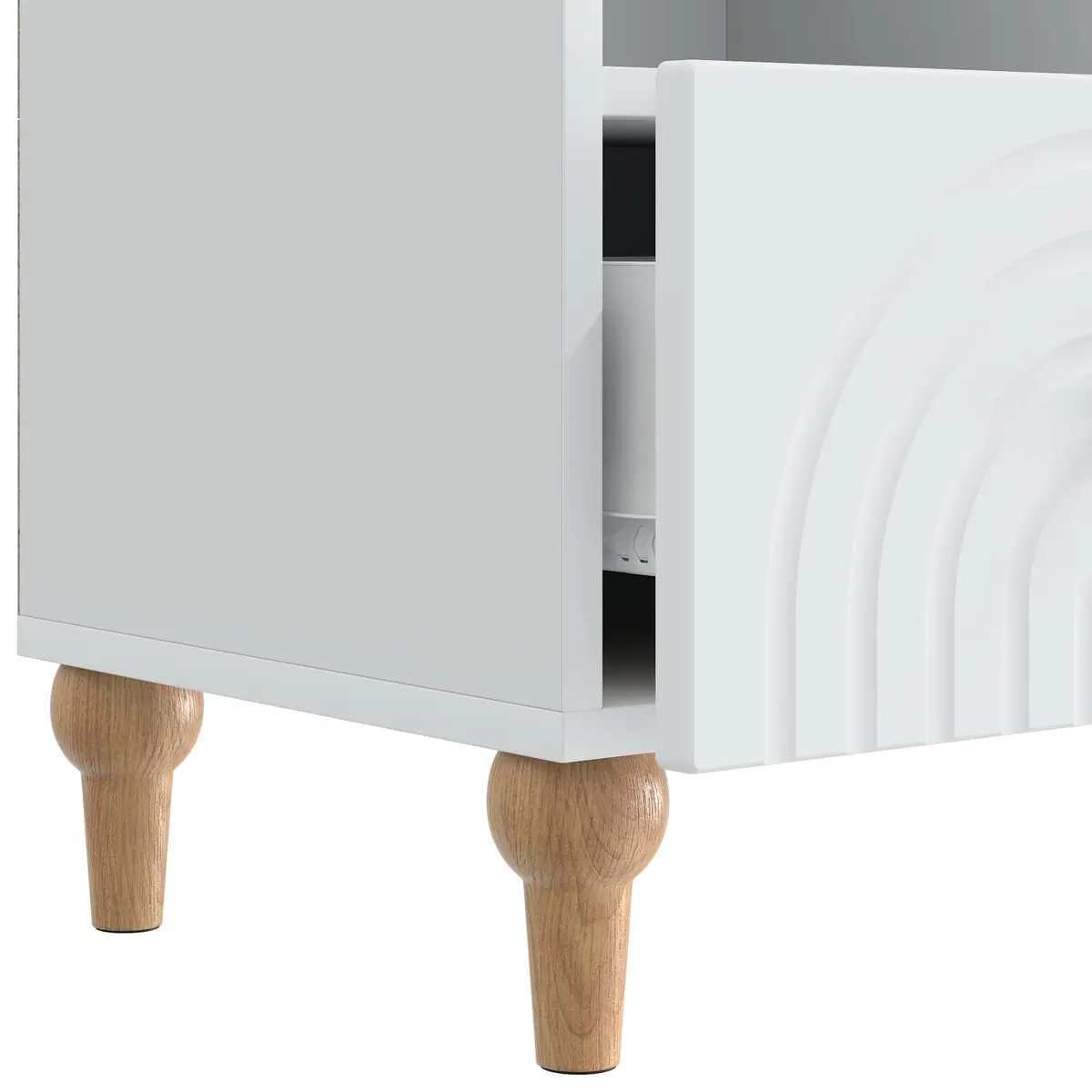 White TV Cabinet with Ample Storage