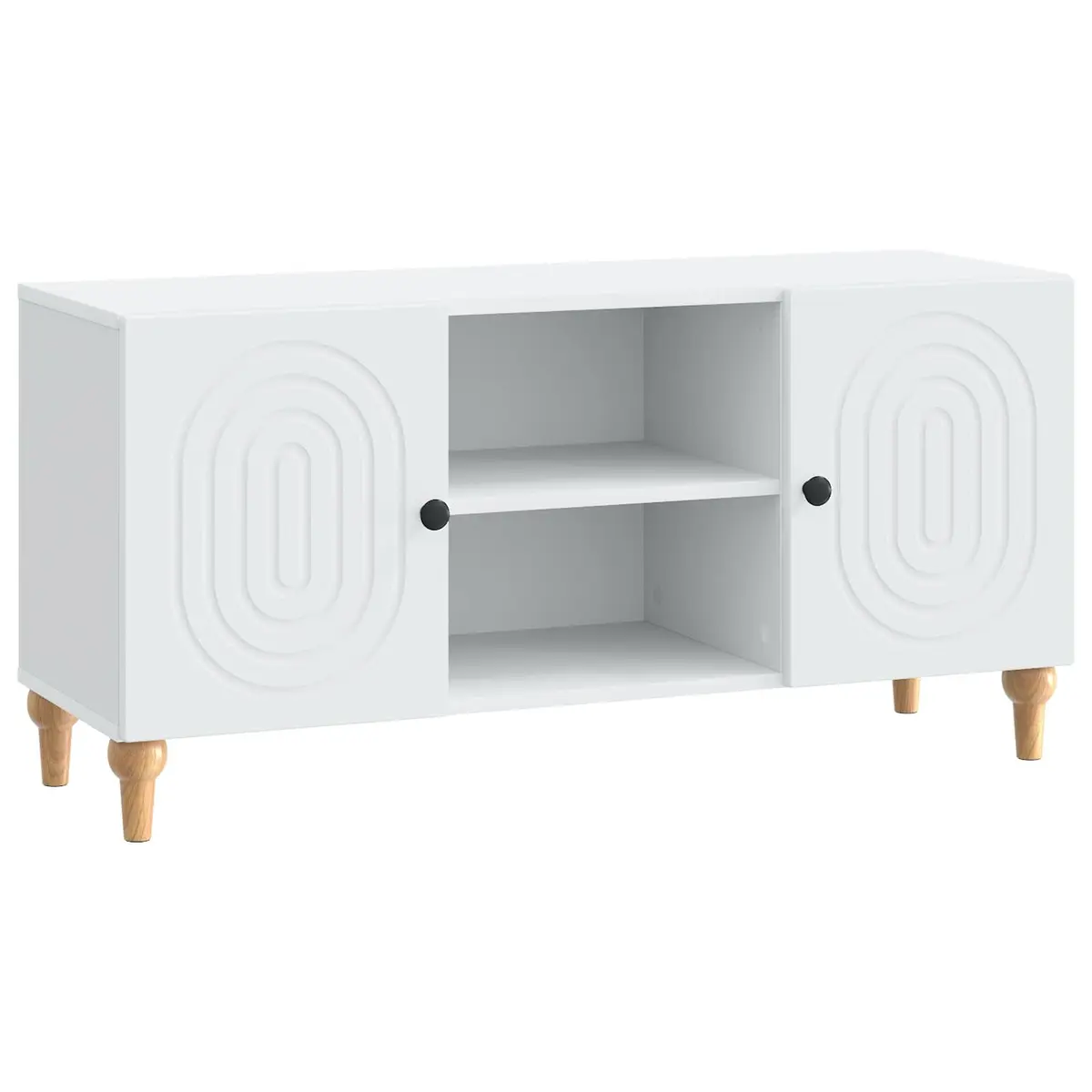 TV Cabinet White 102x34.5x50cm Modern Living Room Media Storage Unit