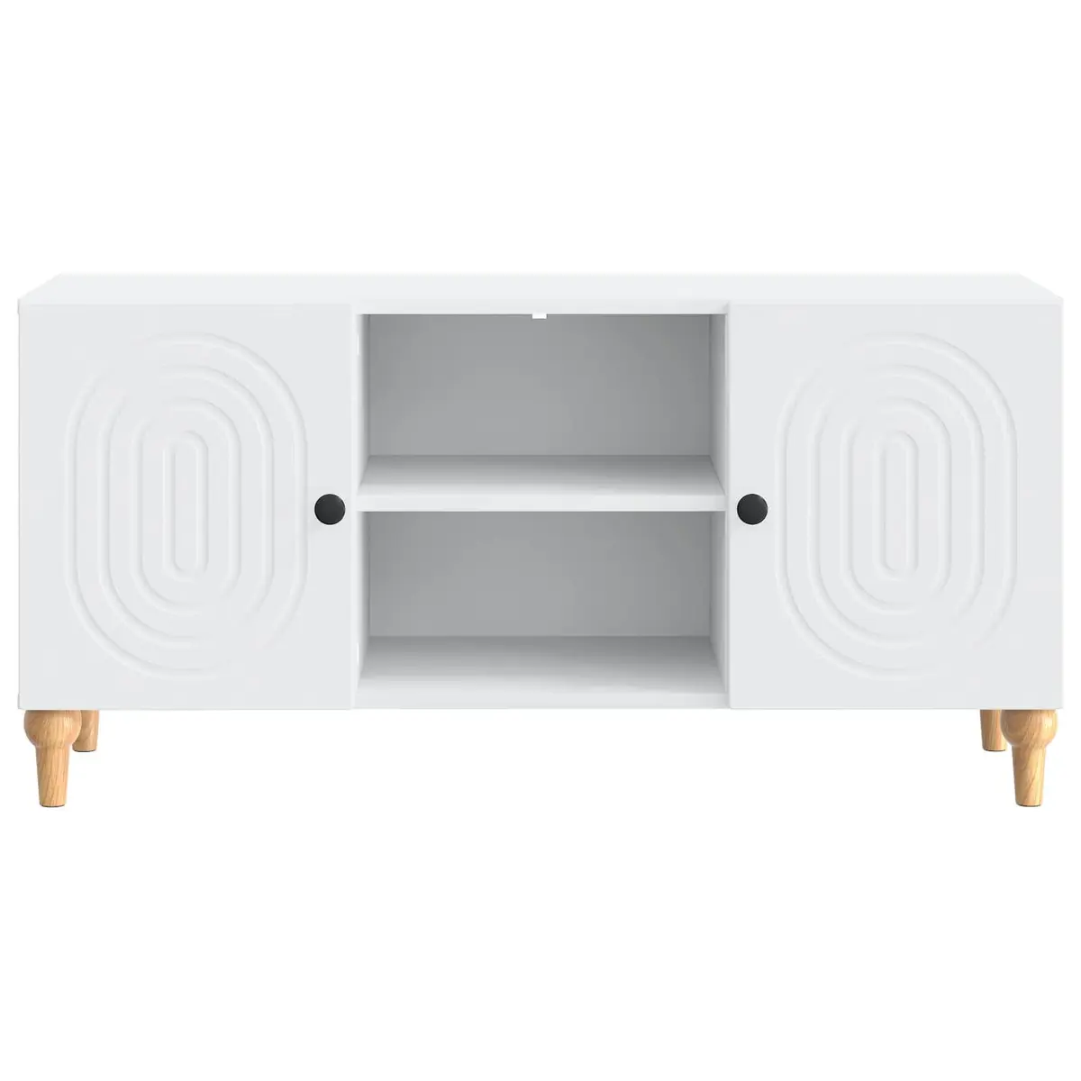 TV Cabinet White 102x34.5x50cm Modern Living Room Media Storage Unit